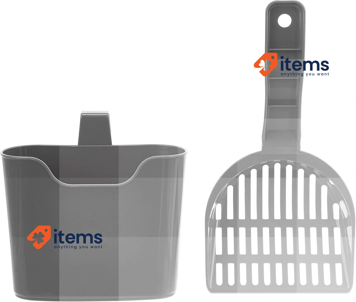 Amazon Basics Litter Scoop with Holder for Cat, Unscented, 1 Count