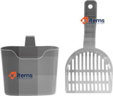 Amazon Basics Litter Scoop with Holder for Cat, Unscented, 1 Count