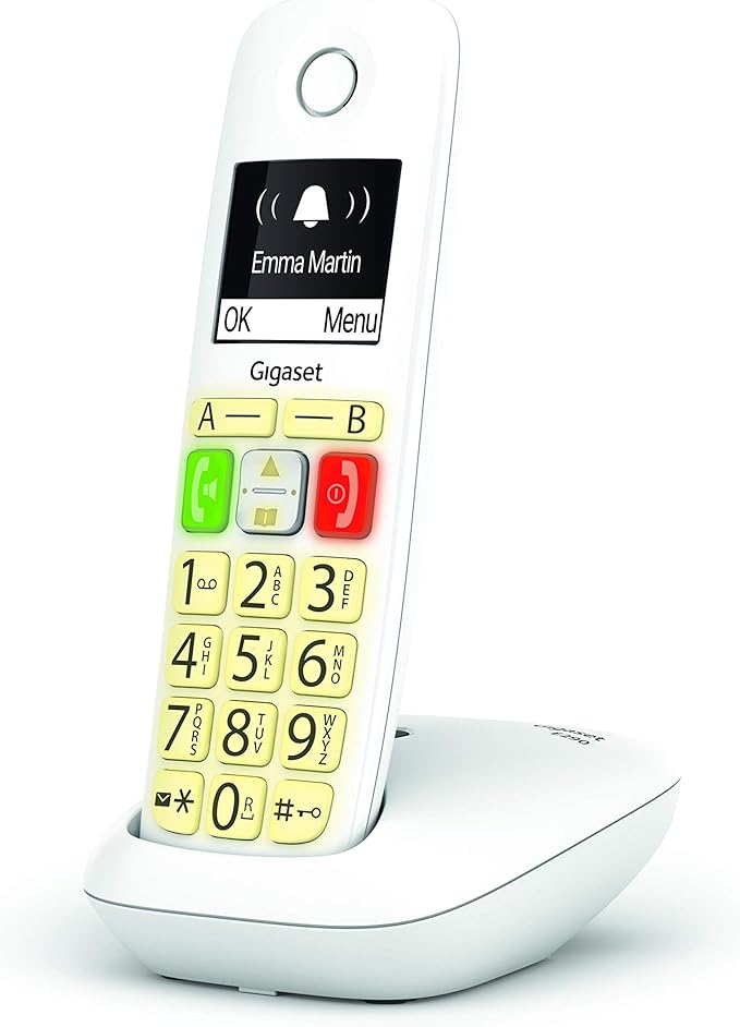 Gigaset E290 - Wireless Phone for Older People With Big Buttons White