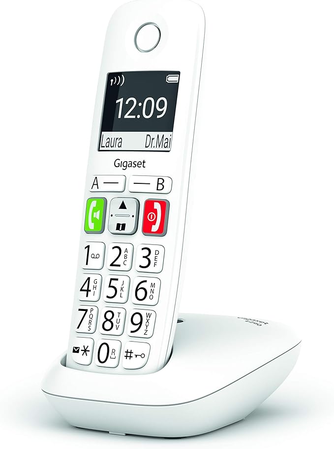 Gigaset E290 - Wireless Phone for Older People With Big Buttons White