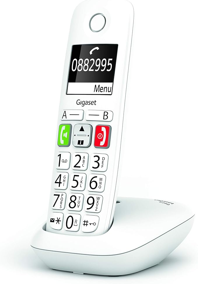 Gigaset E290 - Wireless Phone for Older People With Big Buttons White