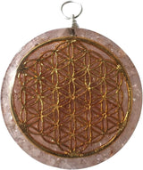 CHONIT Orgonite Pendant, Crystal Necklace with Flower of Life Symbol