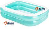 Bestway Inflatable Family Pool, Blue Rectangular with Water Capacity 450L 450 L