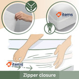 SAVEL Mattress Encasement 70x140cm Cot Bed Size Silk Touch Zipped White