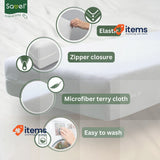 SAVEL - Mattress Encasement 2 Pack, 80x190/200cm, Small Single Size, White