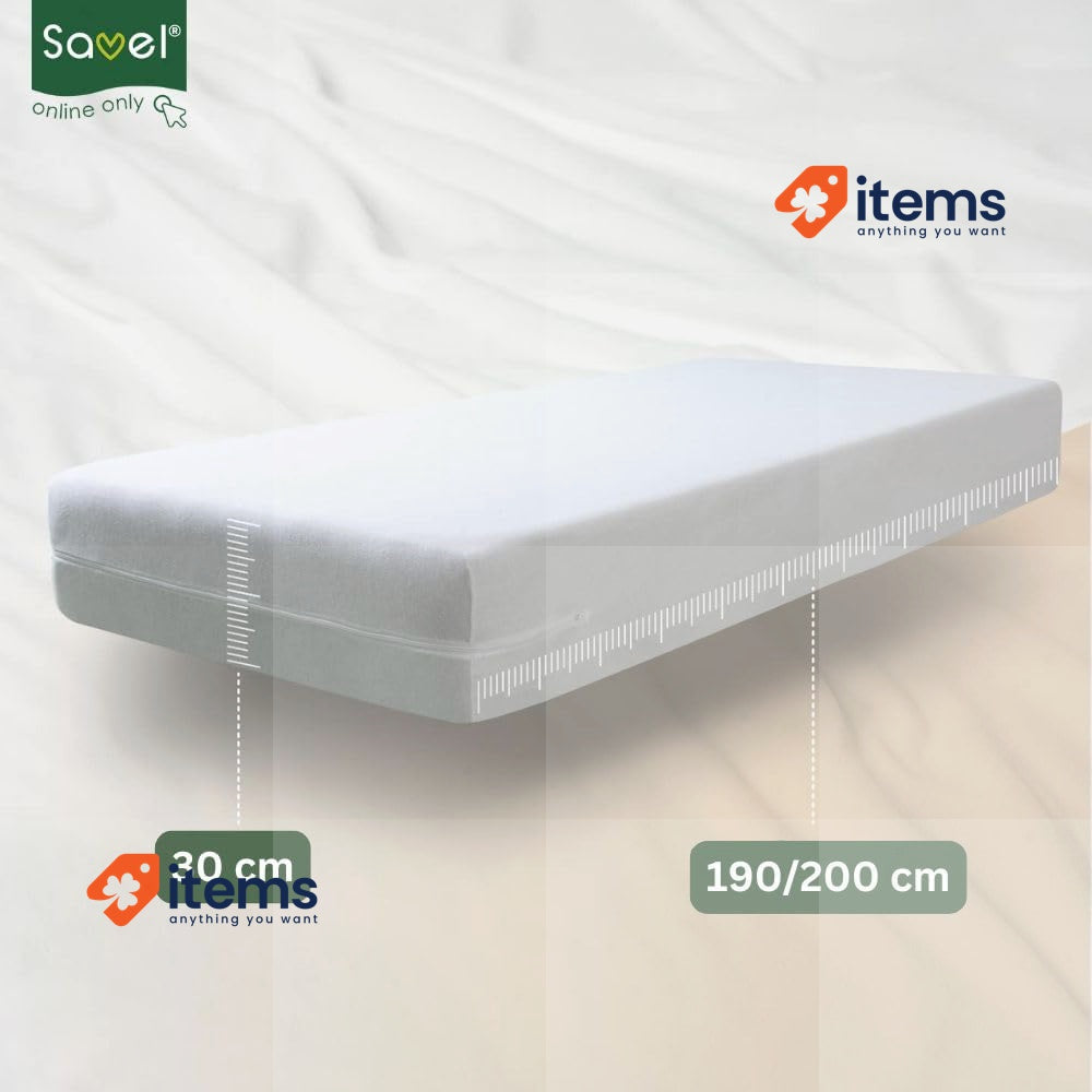 SAVEL - Mattress Encasement 2 Pack, 80x190/200cm, Small Single Size, White
