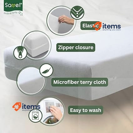 SAVEL Mattress Encasement (120x190/200cm) Small Double White
