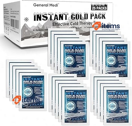 General Medi instant disposable bag - Pack of 25 pieces -sports injury Ice pack