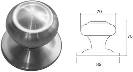 Nx Door Knob Classic Entry 70 mm Stainless Steel Silver