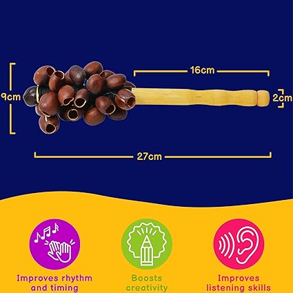 A-Star Handmade Authentic Seed Pod Shell Shaker  Percussion Musical Instrument