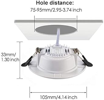 Tofisr LED Recessed Ceiling Light 7W Downlights 700LM Natural White Pack of 6