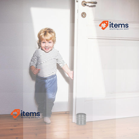 Relaxdays Floor Stop Heavy Bumper 7 cm Black Doors Windows Draft Protection 3