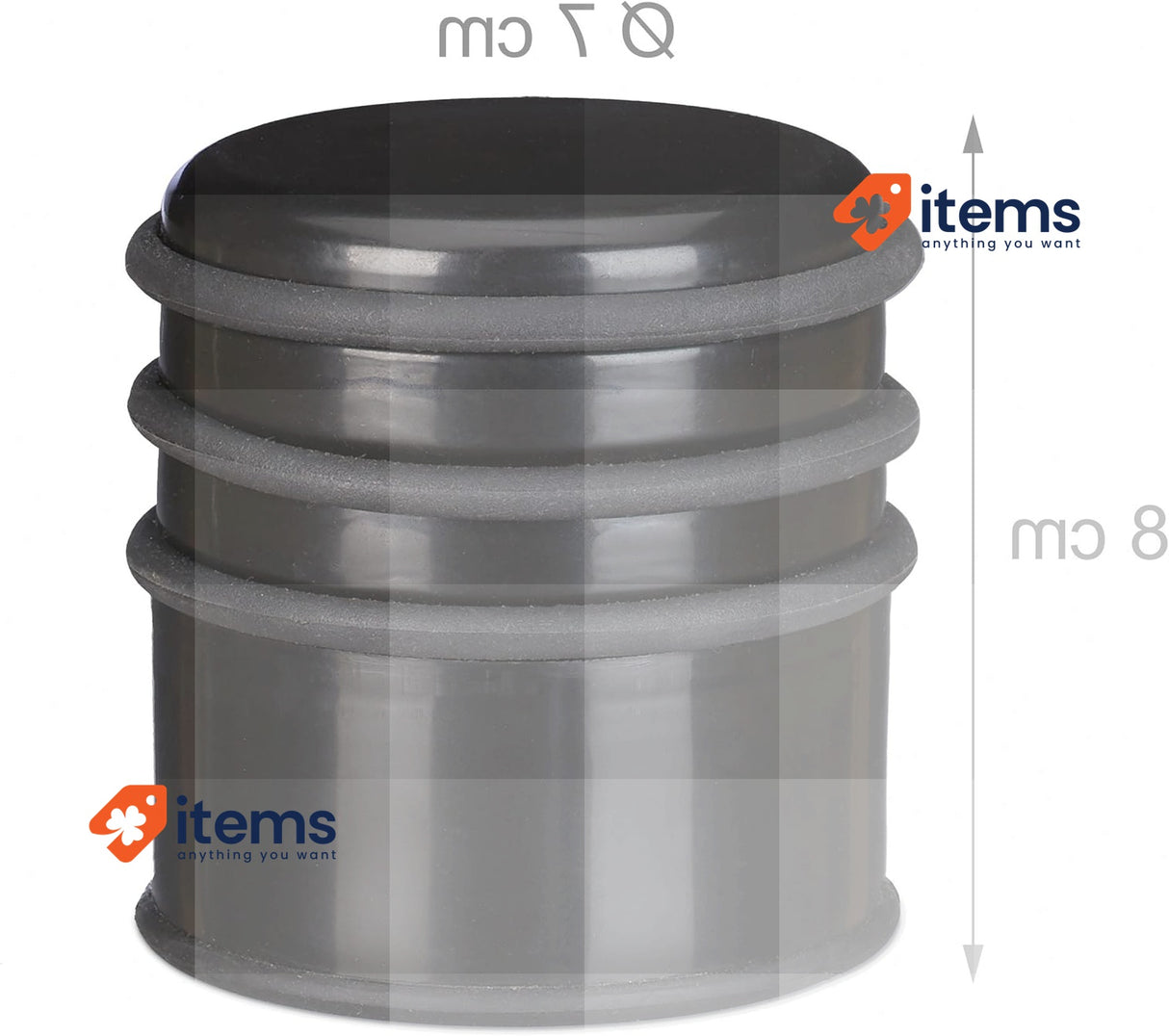 Relaxdays Floor Stop Heavy Bumper 7 cm Black Doors Windows Draft Protection 3