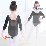 Soudittur Girls Ballet 3/4 Sleeve Short Gymnastics Leotards Costume 115 - 125 Cm