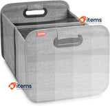achilles Car Folding Box XL, Foldable Trunk Bag, 50cm x 32cm x 27cm, Grey Gray