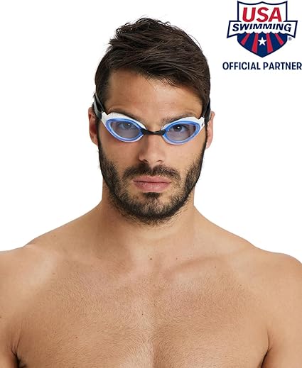 arena Air-Speed Anti-Fog Swim Goggles for Men and Women Blue/White Single Size