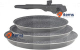 ERGNER 3-Piece Frying Pan Set Non-Stick Aluminum 3 Frying Pans 20, 24 and 28cm