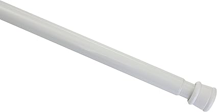 GARDINIA Tension rod, metal rod, extendable, curtain rod 130-220 cm, white