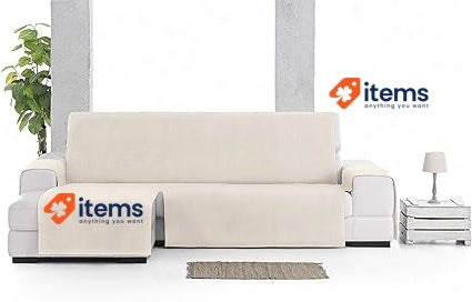 Eysa Sofa Slip Cover Eysa Cover, sizes 240cm 300cm Beige Cotton 250-300cm