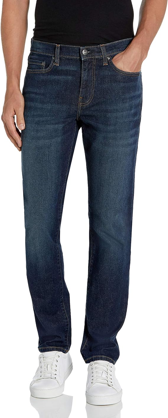 Amazon Essentials Men's Comfort Slim-Fit Jean Dark Blue Vintage 29W/28L