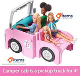 Barbie Camper Playset, 3-in-1 DreamCamper with Pool and 50 Accessories