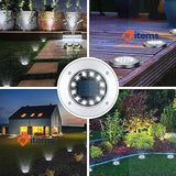 GIGALUMI Light 12 LED 8 pieces Floor lamp White Floor Stainless steel In-Ground