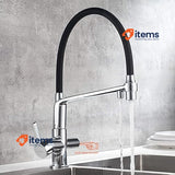 Grifema G4010-2 Dover, 3 Way Kitchen Tap For Filter Water Purifier Silver