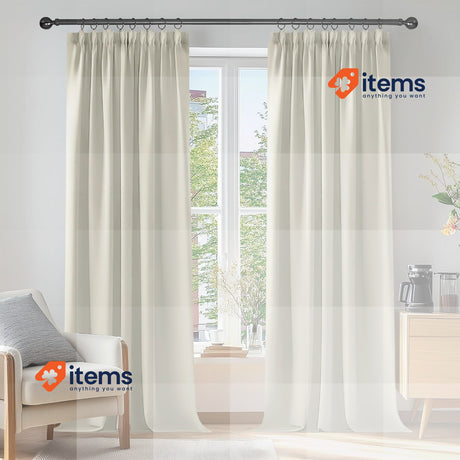 Deconovo Curtains for Bedroom Cold + Heat Insulating 2 Piece 140x220 Beige W55