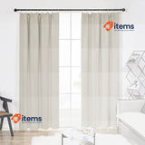 Deconovo Curtains for Bedroom Cold + Heat Insulating 2 Piece 140x220 Beige W55