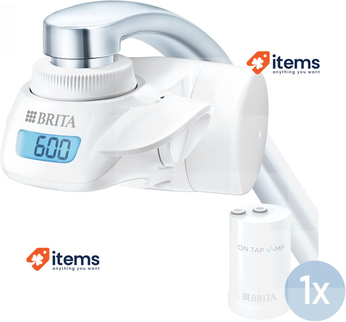 Brita On Tap Water Filter System On-Tap Pro VMF Digital Capacity Countdown