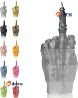 Candellana Middle Finger Candle | FCK | Height: 22 cm Zombie Hand Black