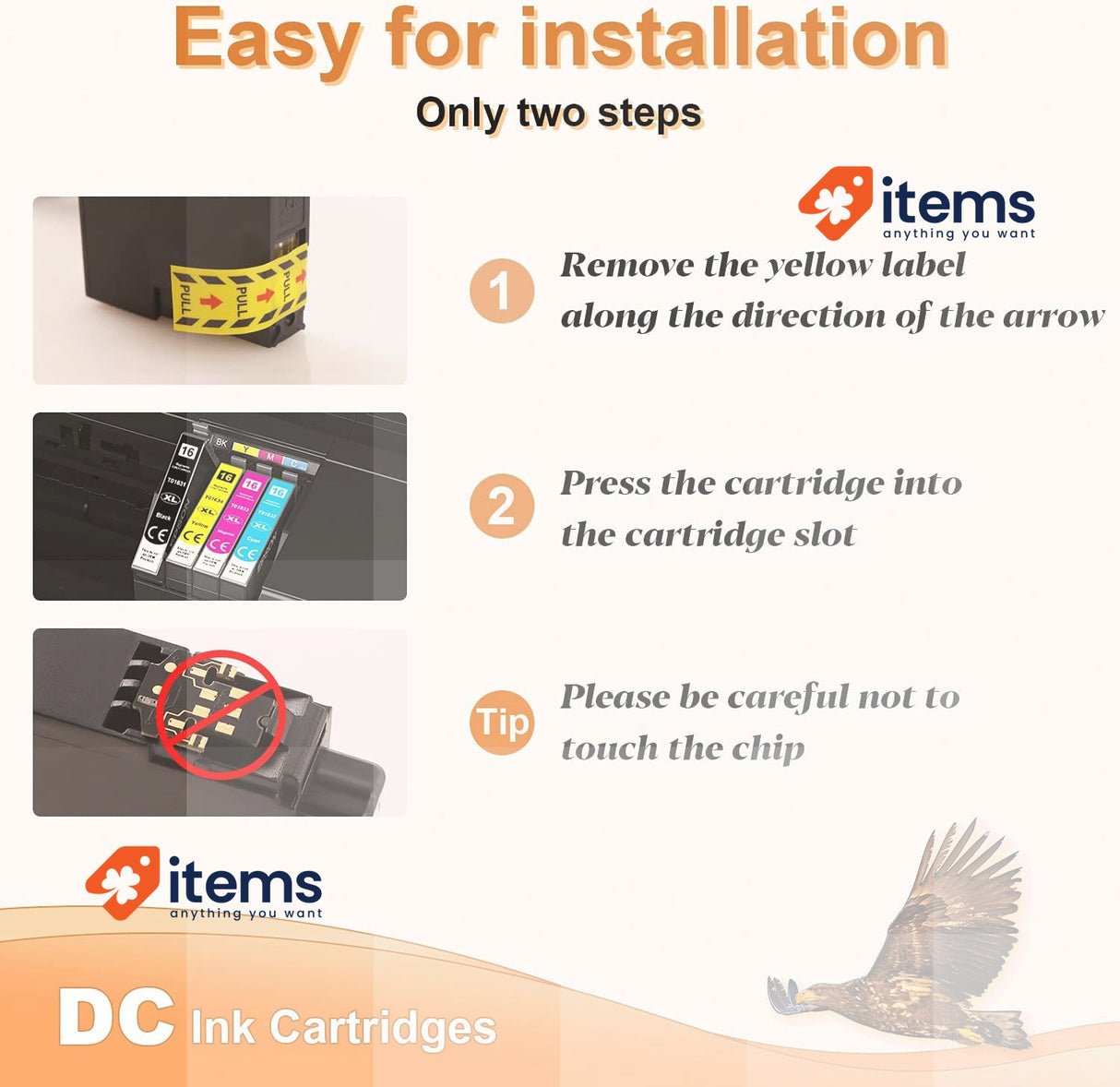 D&c Compatible Ink Cartridge Replacement Epson 16XL Workforce WF - 2700 DWF