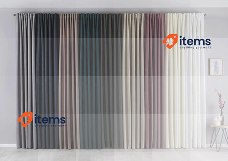 Gardinenbox Cationic Jena Curtain Sand Box Hidden Loops Opaque Linen Look Tape