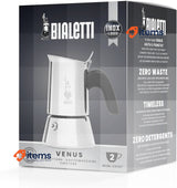Bialetti New Venus Espresso Coffee Machine 2 Cups 85ml Not Induction Safe