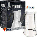 Bialetti New Venus of induction Bialetti New Silver Italian Coffee Maker Steel