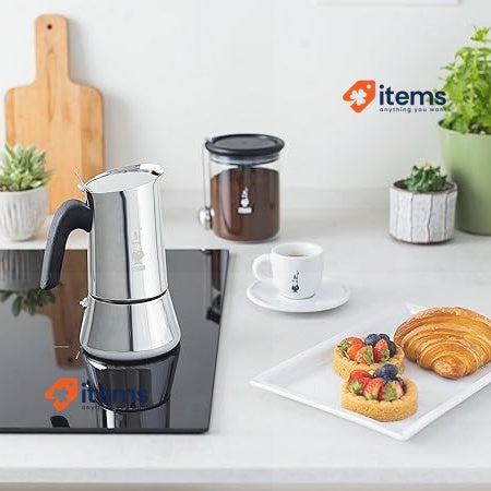 Bialetti New Venus of induction Bialetti New Silver Italian Coffee Maker Steel