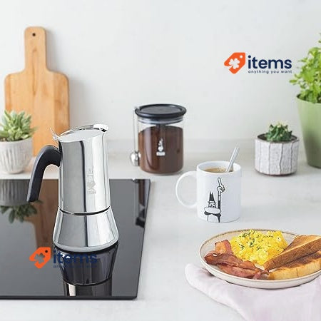 Bialetti New Venus of induction Bialetti New Silver Italian Coffee Maker Steel