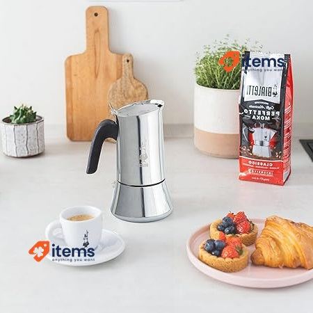 Bialetti New Venus of induction Bialetti New Silver Italian Coffee Maker Steel