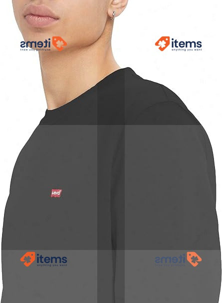 Levi's Men's Crew Sweatshirt Mineral Black Large