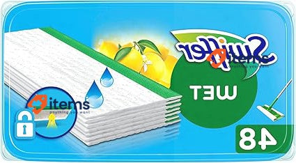 Swiffer Sweeper Fuktiga Refiller For Golv Med Lemon Fresh Doft, 2x24st,