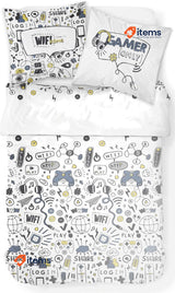 Today Teenager Gamer Duvet Cover Set White Cm Bedding Sets Covers 220 x 240 cm