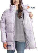 Columbia Women s Puffect Mid Hooded Jacket, Purple, Size M Columbia Women's
