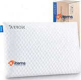 NOFFA Thin Memory Foam Pillow for Adults Kids 2.4” Slim Flat for Sleeping