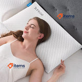 NOFFA Thin Memory Foam Pillow for Adults Kids 2.4” Slim Flat for Sleeping