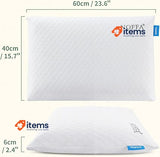 NOFFA Thin Memory Foam Pillow for Adults Kids 2.4” Slim Flat for Sleeping