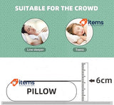 NOFFA Thin Memory Foam Pillow for Adults Kids 2.4” Slim Flat for Sleeping