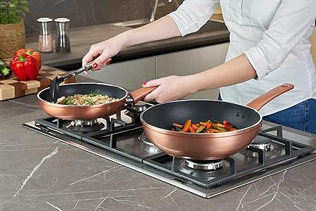 Lagostina Ramata Non-Stick Aluminium Frying Pan Diameter 28 cm Copper