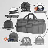 NEWHEY Foldable Travel Duffle Bags for Men Weekend  Bag Sports Black-100l