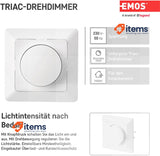 EMOS - LED dimmer switch with rotary knob - For dimmable LED lamps
