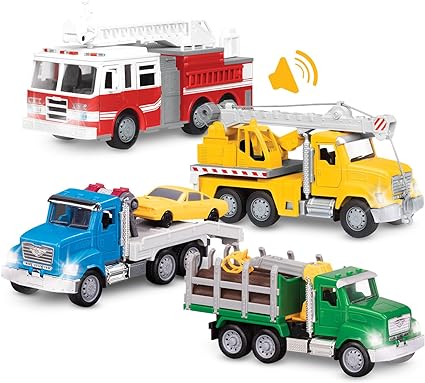 Driven by Battat – Construction Vehicles for Kids Set of 4 Age 3 Years +